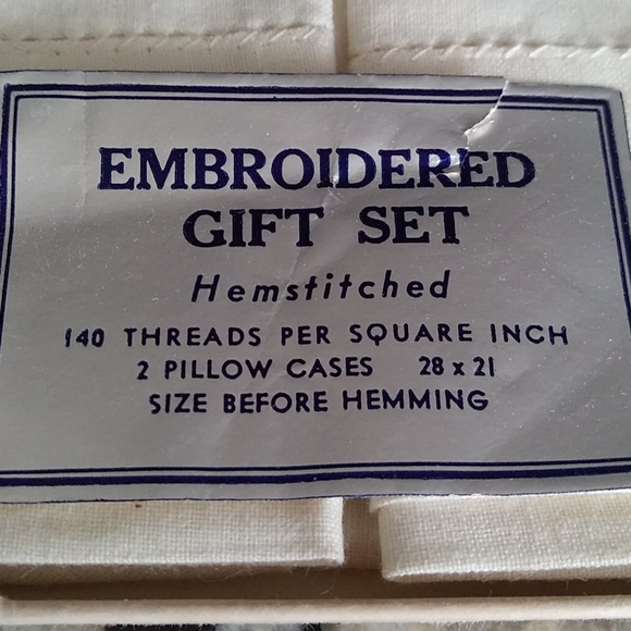 Vintage Baby Embroidered Crib Pillowcase Gift Set - Picture 2 of 8